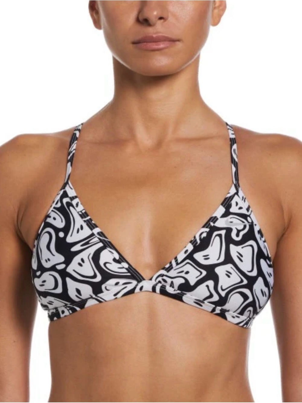 Nike Women Hydrastrong Multi Print Lace Up Tie Back Bikini Top